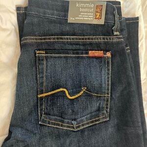 7 For All Mankind Kimmie Bootcut Jeans NWT Midnight New York Dark wash
